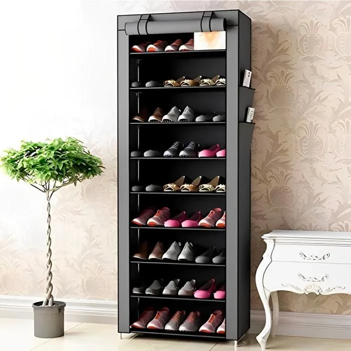 Zapatera Closet de 10 Niveles con Funda Antipolvo